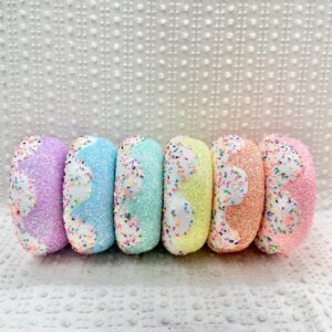 Jumbo Pastel Glitter Faux Donut, Candyland Christmas Decor
